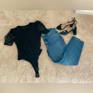 Black Short sleeve bodysuit